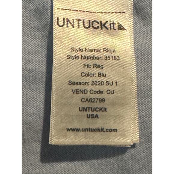 UNTUCKit Rioja Button Down Men's Shirt Long Sleeve Oxford Blue XXX-Large - Picture 6 of 7